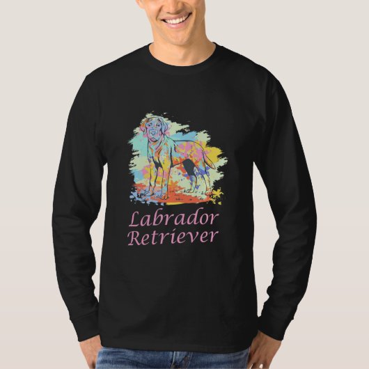ラブラドールリトリバー水彩 Tシャツ (正面)