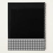 ラブラドールリトリバー白黒ジンガム名前をカスタムする プランナー手帳 (裏面)