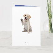 ラブラドールリトリバー誕生日イエロー・ラブラドール・レトリーバーパピードッグ カード (裏面)