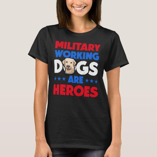 ラブラドールリトリバー軍隊作業 Tシャツ (正面)