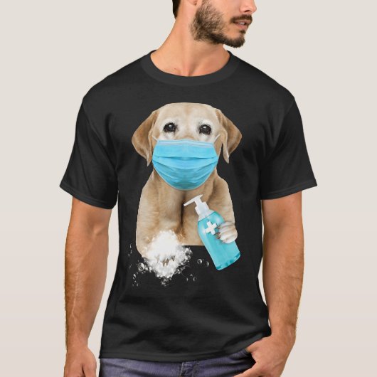 ラブラドールリトリバー顔マスク Tシャツ (正面)