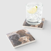 ラブラドールリトリバー ストーンコースター (横)