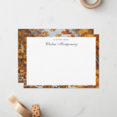 ラブラドールリトリパーソナライズされたーバー名の秋 ノートカード (正面/裏面インサイチュ)