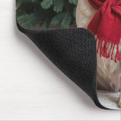 ラブラドールリトリーバとトナカイ〔雄ジカの〕枝角 マウスパッド (コーナー)