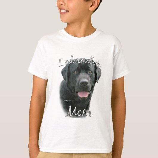ラブラドールリトリーバ(blk)ママ2 tシャツ (正面)