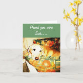 ラブラドールリトリーブウェルカード カード (黄色い花)