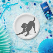 ラブラドールリトリーブシルエット ペーパープレート (パーティー)