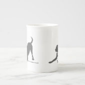 ラブラドールリトリーブシルエット ボーンチャイナマグカップ (正面)