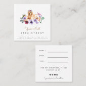 ラブラドールリトリーブドッグサロンアポイントメントアラーム スクエア名刺 (正面/裏面)