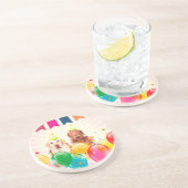 ラブラドールリトリーブドッグバルーン誕生日 コースター (側面)