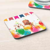 ラブラドールリトリーブドッグバルーン誕生日 コースター (左側)