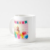 ラブラドールリトリーブドッグバルーン誕生日 コーヒーマグカップ (正面左)