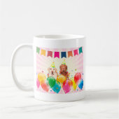 ラブラドールリトリーブドッグバルーン誕生日 コーヒーマグカップ (左)