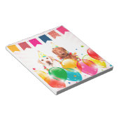 ラブラドールリトリーブドッグバルーン誕生日 ノートパッド (アングル)