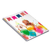 ラブラドールリトリーブドッグバルーン誕生日 ノートブック (右側)