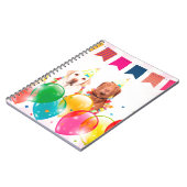 ラブラドールリトリーブドッグバルーン誕生日 ノートブック (左側)