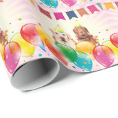 ラブラドールリトリーブドッグバルーン誕生日 ラッピングペーパー (ロールコーナー)