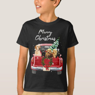 ラブラドールリトリーブファミリートラッククリスマスパジャマ Tシャツ