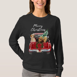 ラブラドールリトリーブファミリートラッククリスマスパジャマ Tシャツ