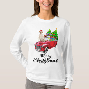 ラブラドールリトリーブレッドトラッククリスマスパジャマ Tシャツ