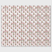 ラブラドールリトリ包まれたーバーinライトクリスマス ラッピングペーパー (フラット)