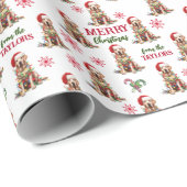 ラブラドールリトリ包まれたーバーinライトクリスマス ラッピングペーパー (ロールコーナー)