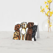 ラブラドールレインボー空白のル カード (黄色い花)