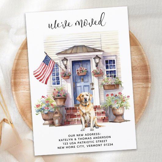 ラブラドールレトリエバーイエロードッグ愛国的なペット移動 案内状