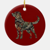 ラブラドールレトリエバークリスマスオーナメント セラミックオーナメント (裏面)