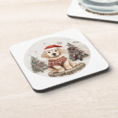ラブラドールレトリエバークリスマスドッグ コースター (左側)