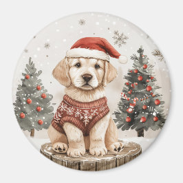 ラブラドールレトリエバークリスマスドッグ マグネット