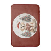 ラブラドールレトリエバークリスマスパピー バスマット (正面縦)