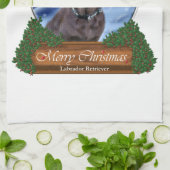 ラブラドールレトリエバークリスマス キッチンタオル (折り畳み)