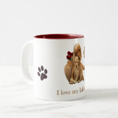 ラブラドールレトリエバーコーヒーマグ ツートーンマグカップ (正面左)