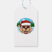 ラブラドールレトリエバーサンタクロースハットイラストレーション ギフトタグ (裏面)