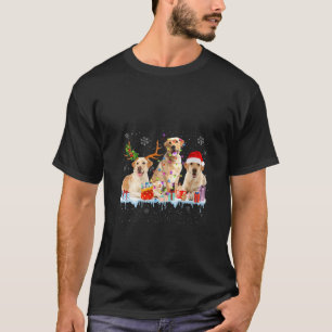 ラブラドールレトリエバーサンタトナディアライトスノークリスマス Tシャツ