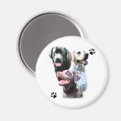 ラブラドールレトリエバートリオ – マグネット (正面/裏面)