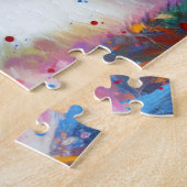 ラブラドールレトリエバードッグアクリルプリントドッグ恋人 ジグソーパズル (側面)