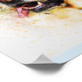 ラブラドールレトリエバードッグアートポートレート ポスター (角)