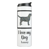 ラブラドールレトリエバードッグイエロー&ブルーシルエット タンブラー (回転左)