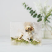 ラブラドールレトリエバードッグウォーターポートレート03 ポストカード (スタンド正面)