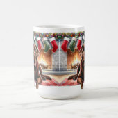 ラブラドールレトリエバードッグクリスマスコージーホリデー コーヒーマグカップ (中央)