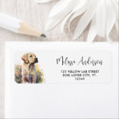 ラブラドールレトリエバードッグパピーモダン差出人住所 ラベル (インサイチュ)