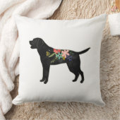 ラブラドールレトリエバードッグブリードボヘミアンフローラ クッション (ブランケット)