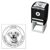 ラブラドールレトリエバードッグペットフォトラウンド セルフインキングスタンプ (インサイチュ)