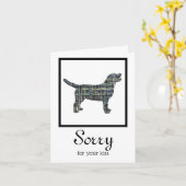 ラブラドールレトリエバードッグペット同情カード カード (黄色い花)