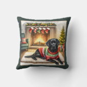 ラブラドールレトリエバードッグホリデーブラックラボ クッション (裏面)