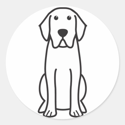 ラブラドールレトリエバードッグ漫画 ラウンドシール (正面)