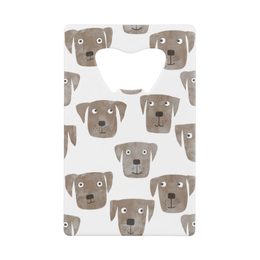 ラブラドールレトリエバードッグ クレジットカード栓抜き (正面)