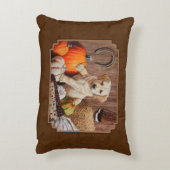 ラブラドールレトリエバードッグ&パンプキンズブラウン アクセントクッション (裏面(縦))